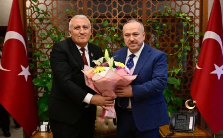 TÜGŞAV HEYETİ VALİ ALİ FİDAN'I ZİYARET ETTİ